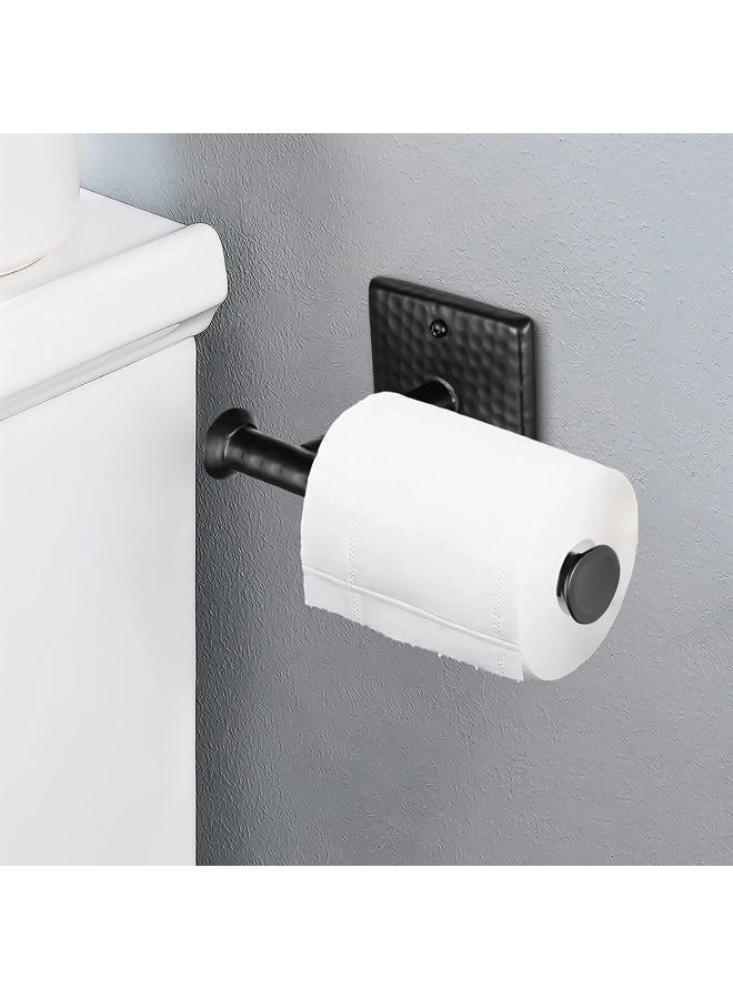 Monarch Abode 19133 Hand Hammered Metal Toilet Paper Holder and Dispenser for Bathroom Hardware and Storage, Holds, Dispenses, Mounting Hardware Included, Matte Black - Image 5