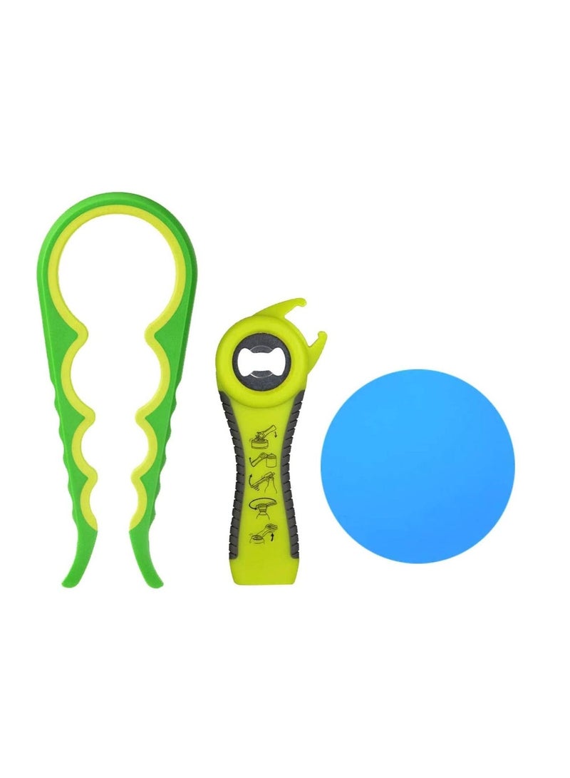 SYOSI Jar Opener, Bottle Opener Non Slip Can Opener to Remove Stubborn Lids, Caps and Bottles Multi Kitchen Gadgets Designed for Weak Hands,Arthritis,Seniors,Elderly - Image 1