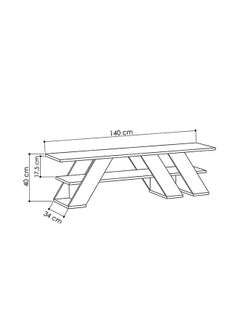Mourah Home Fella Tv Stand Up To 55 Inches With Storage - Dark Grey - 2 Years Warranty  - Image 3