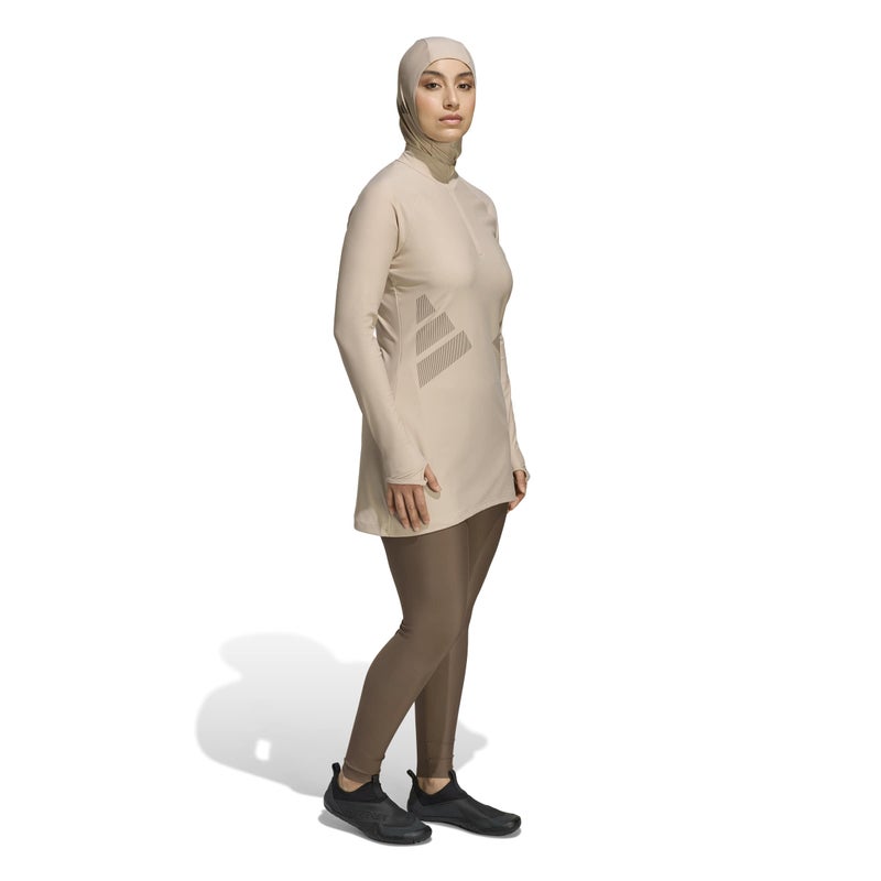 adidas Big Bars Long Sleeve Swim Top - Image 2
