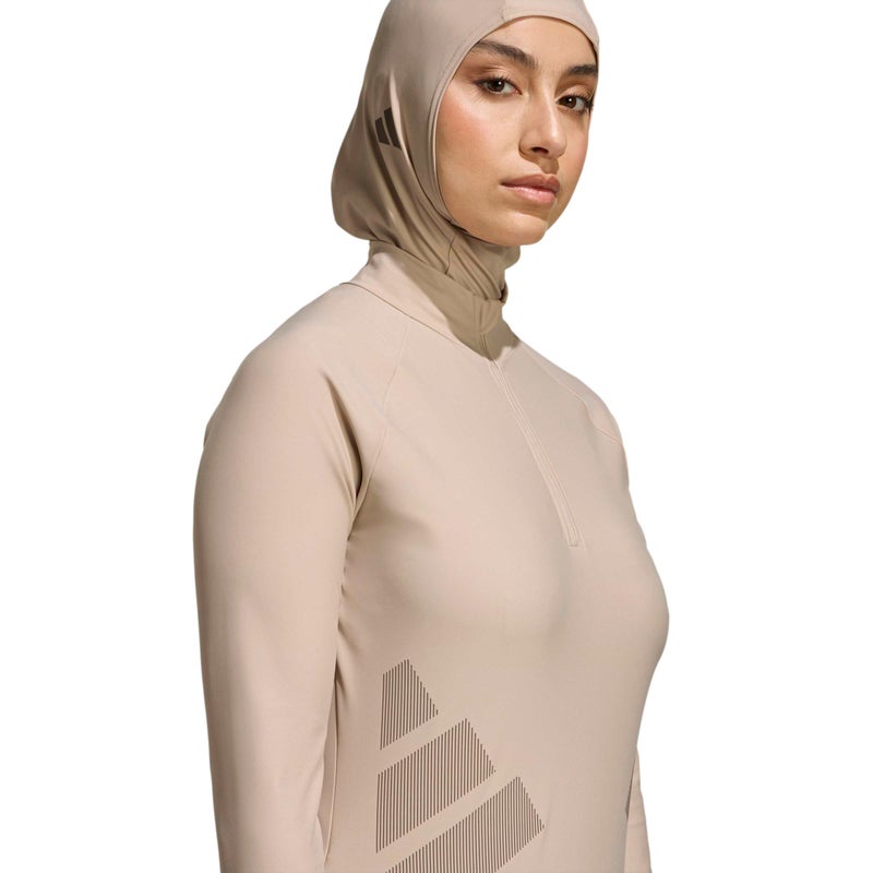 adidas Big Bars Long Sleeve Swim Top - Image 4