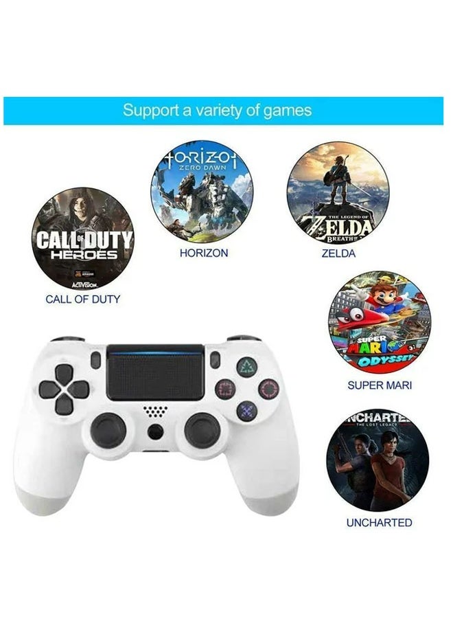 من أفضل الخيارات هو "يد تحكم لاسلكية لجهاز PS4 بتقنية البلوتوث، مزدوجة الطرفين مع مقبض بنمط الثلج، تحكم لعبة لوحدات الألعاب."