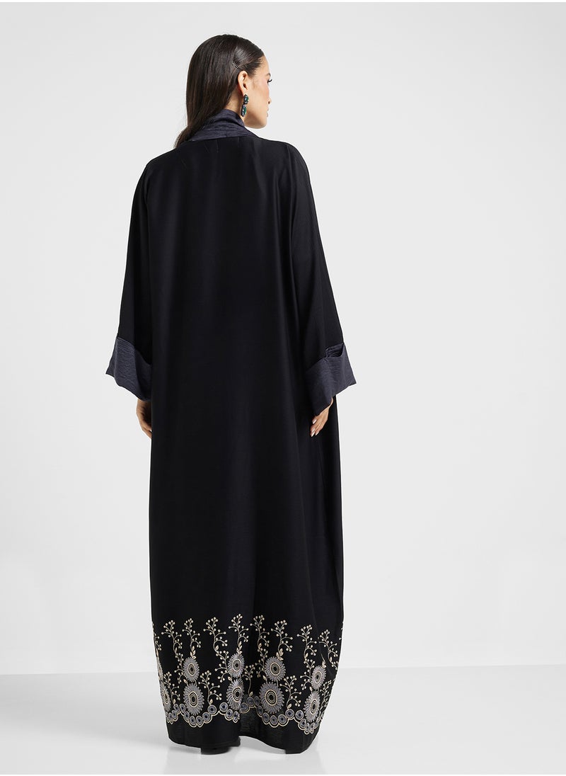 hayas closet - Open front  flared sleeve abaya - Image 1