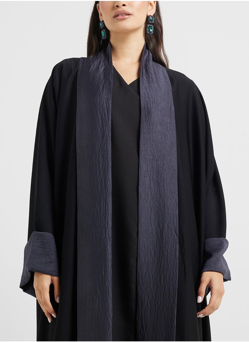 hayas closet - Open front  flared sleeve abaya - Image 1