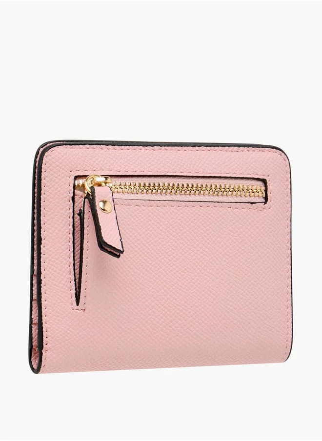 Celeste Women Textured Wallet with Button Closure