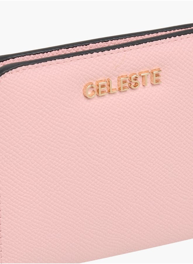 Celeste Women Textured Wallet with Button Closure  - Image 3