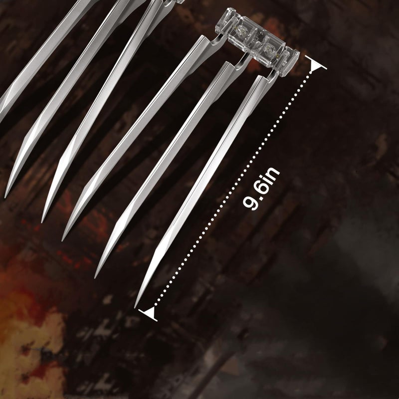 DMAR Anti-Crack Wolverine Claws, Upgraded Assemblable Claw for Adult, Retractable ABS Plastic 1:1 Real Claws & Dog Tag - Image 2