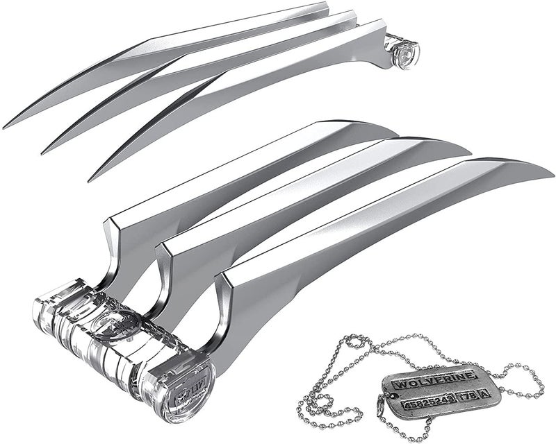 DMAR Anti-Crack Wolverine Claws, Upgraded Assemblable Claw for Adult, Retractable ABS Plastic 1:1 Real Claws & Dog Tag - Image 1