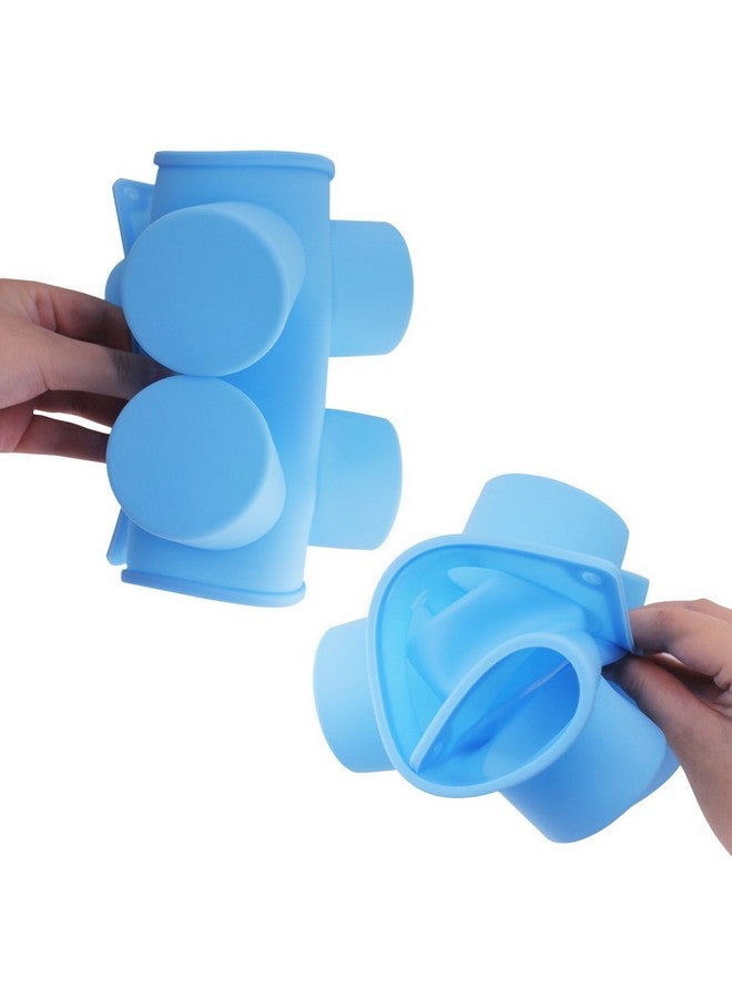 سورس تون قالب خبز سيليكون دائري كبير بثمانية تجاويف، من SourceTon، عبوة من 3 قوالب خبز غير لاصقة آمنة غذائيًا للكعك والحلوى ومافن الصابون المصنوع يدويًا والكب كيك ومكعبات الثلج - Image 4