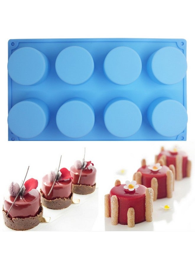 سورس تون قالب خبز سيليكون دائري كبير بثمانية تجاويف، من SourceTon، عبوة من 3 قوالب خبز غير لاصقة آمنة غذائيًا للكعك والحلوى ومافن الصابون المصنوع يدويًا والكب كيك ومكعبات الثلج - Image 5