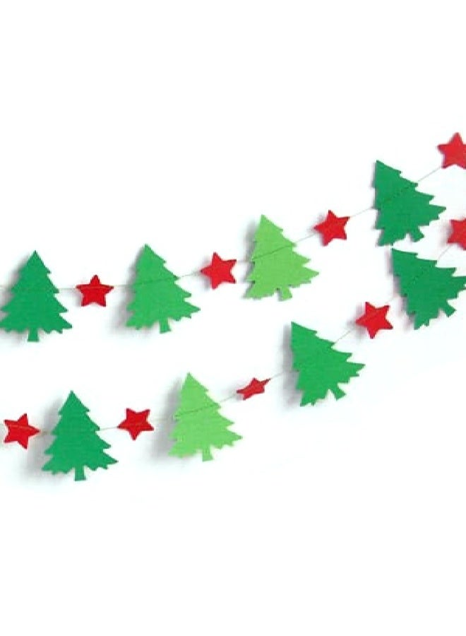 ذا بارتي بوبير إكليل شجرة عيد الميلاد ونجمة معلقة - لافتة عيد الميلاد الاحتفالية من 3M لتزيين المنزل والجدران والحفلات - Image 3
