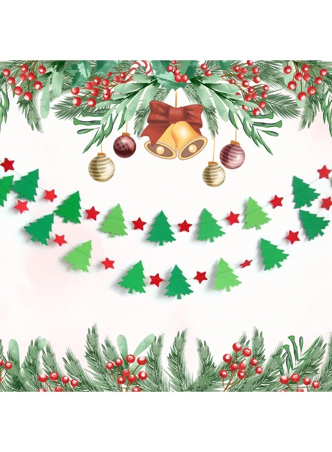 ذا بارتي بوبير إكليل شجرة عيد الميلاد ونجمة معلقة - لافتة عيد الميلاد الاحتفالية من 3M لتزيين المنزل والجدران والحفلات - Image 5