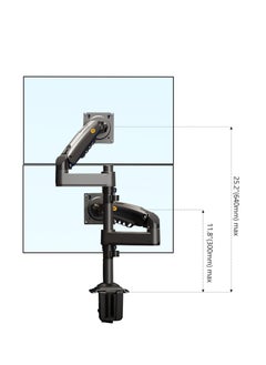 NB NORTH BAYOU Office H180 Dual Monitor Mount - NB North Bayou  - Image 1
