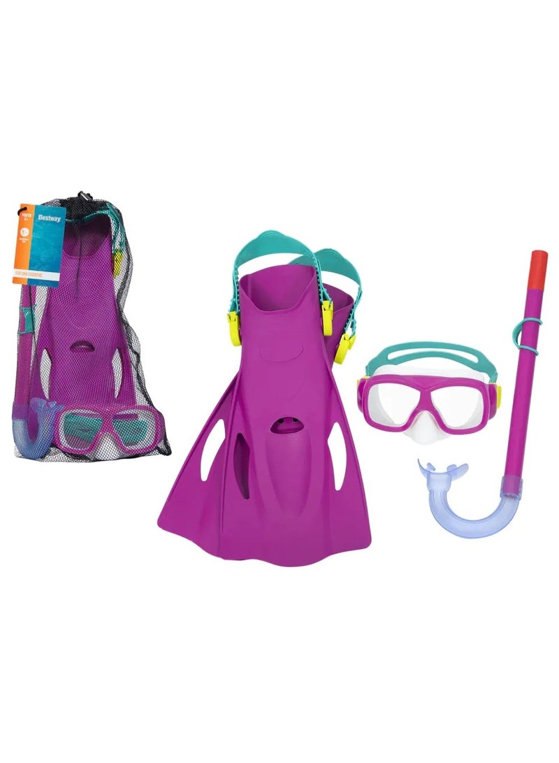 بست واي طقم غوص شامل للاطفال -فوشيا - Image 1