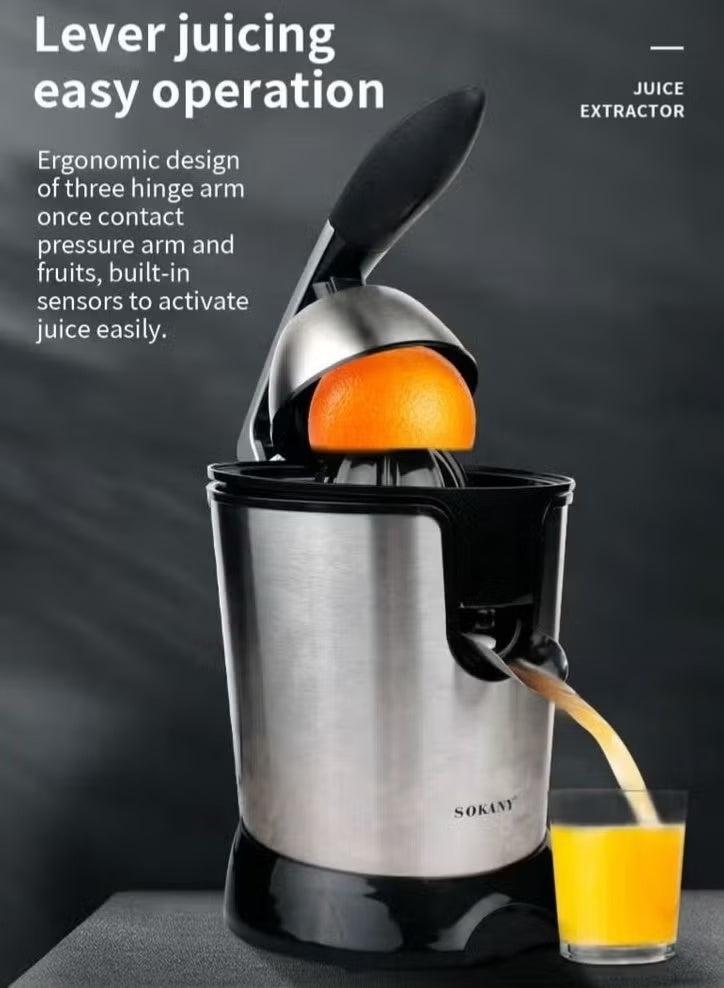 ELTRAZONE Electric Stainless Steel Orange Juicer – Powerful Citrus Juicer for Fresh Fruit Juice, Quick & Easy Squeezing of Oranges, Lemons, Limes, and Other Citrus Fruits - Image 5