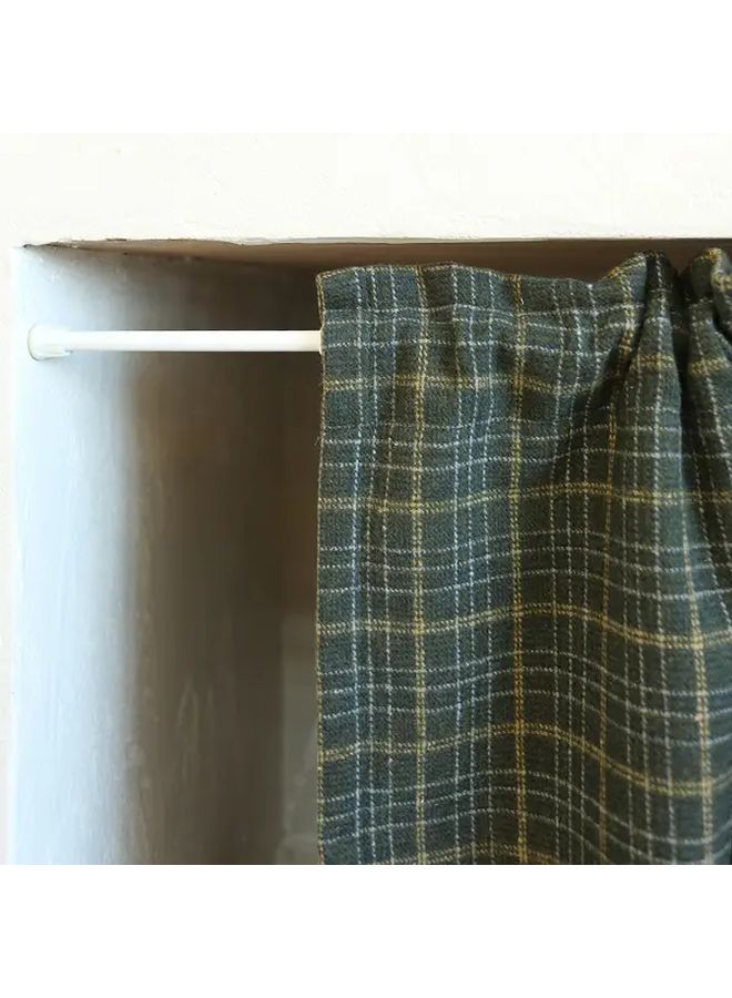 1pc Dark Green Vintage British Style Checkered Blackout Curtain Polyester 100 Woven Rod Pocket Drapes for Living Room Hand Wash Only Forest Theme Entryway Decor Size Height 23 62inch - Image 3