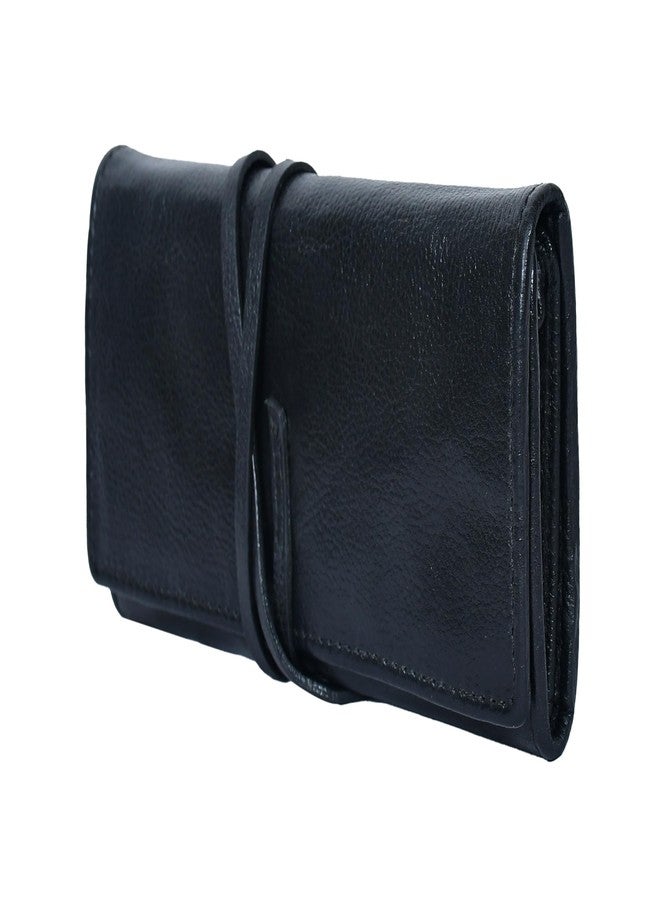 Celtic Premium Export Leather Travel Clutch| Multi Card Holder with Secure Wrap Strap & ID Window - Image 3