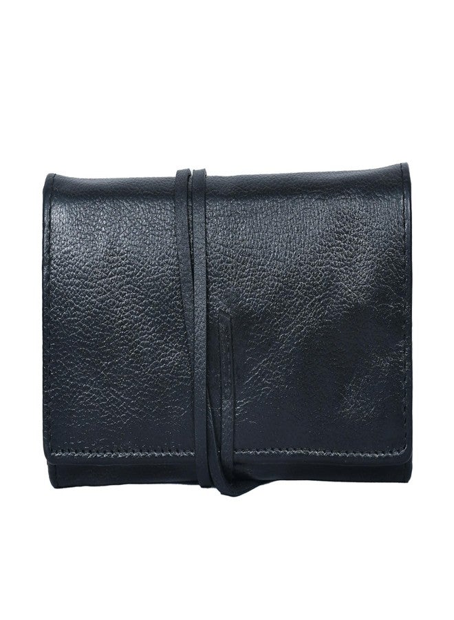 Celtic Premium Export Leather Travel Clutch| Multi Card Holder with Secure Wrap Strap & ID Window - Image 4