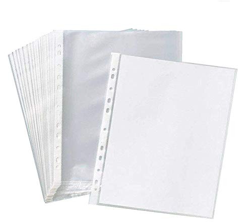 Shuban A4 Transparent Sheet Protectors – Top Loading, Clear, Reinforced 11-Hole Plastic Sleeves, Acid-Free & Archival Safe for Documents, Certificates & Photos (500 Pcs) - Image 1