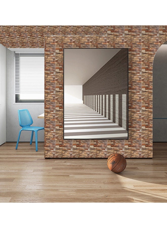 زيمي 10 قطع ملصقات حائط ثلاثية الأبعاد من ورق الحائط الرغوي الناعم، ديكور ورق حائط من الطوب الصناعي لغرفة النوم، مقاوم للماء وذاتي اللصق لغرفة الأعمال والصناعية - Image 4