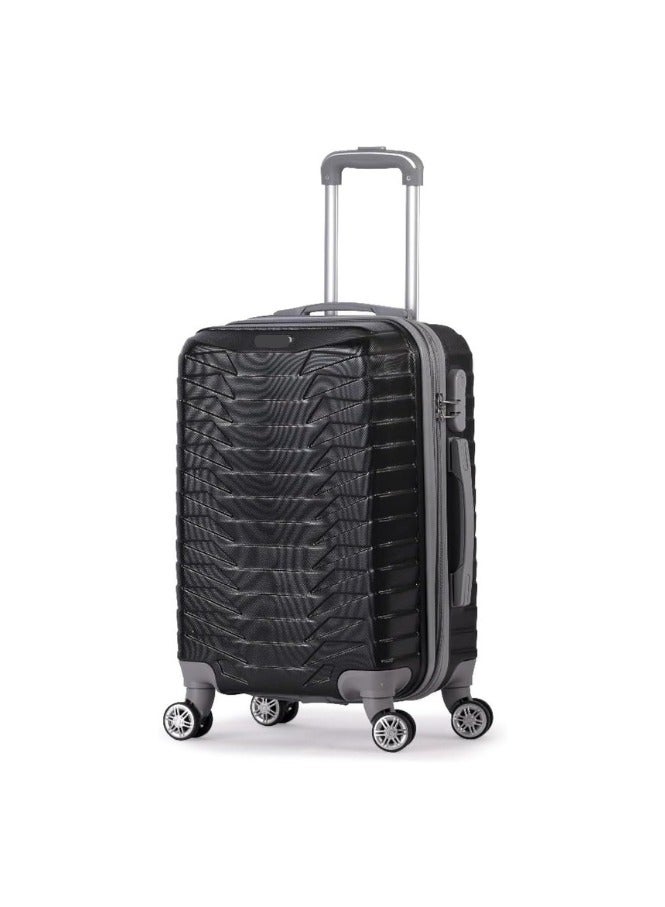 Travel Suitcase with Spinner Wheels - Small Size - Black - Image 1