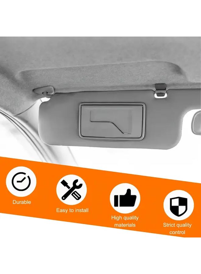 2Pcs Gray Nylon Sun Visor Hook Clips Durable Car Plastic Replacement Parts - Image 4