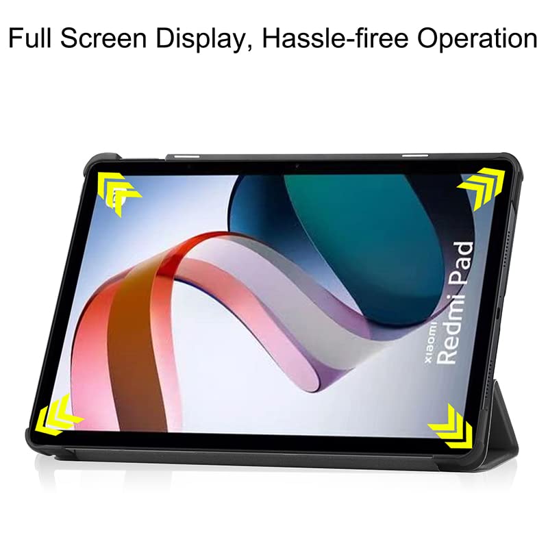 ProElite Slim Trifold Flip case Cover for Redmi Pad 10.6" Tablet [Auto Sleep Wake Feature], Black - Image 4