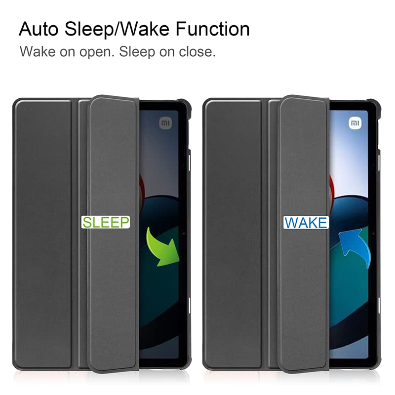 ProElite Slim Trifold Flip case Cover for Redmi Pad 10.6" Tablet [Auto Sleep Wake Feature], Black - Image 2