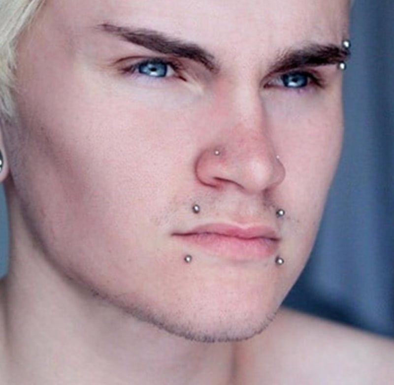 QWALIT Fake Lip Piercing Fake Piercings Fake Nose Stud Fake Face Piercing Fake Lip Stud Fake Nose Stud Stick on Fake Eyebrow Piercing Fake Eyebrow Ring Fake Piercing Balls Silver 3mm 4mm 5mm 6mm - Image 5