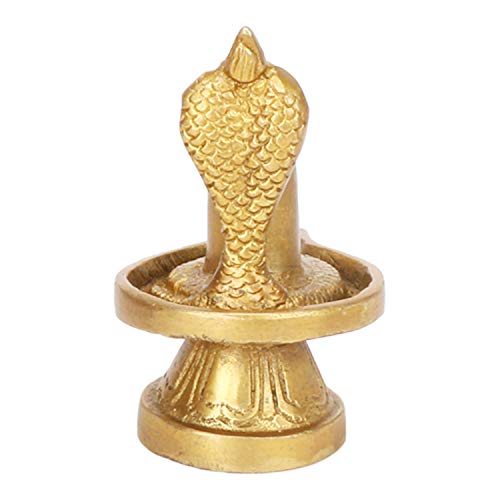Kartique Brass Shivling with Snake Shiv Lingam Statue Snake Idols of Shiva for Temple Puja's Decorative Diwali Vastu Gifts - Image 4