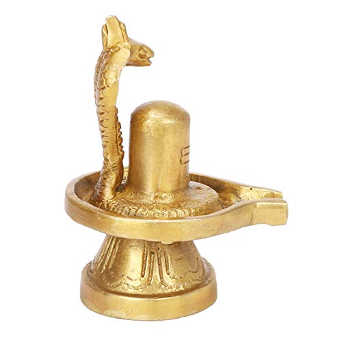 Kartique Brass Shivling with Snake Shiv Lingam Statue Snake Idols of Shiva for Temple Puja's Decorative Diwali Vastu Gifts - Image 3
