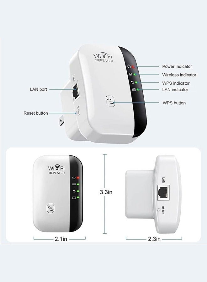 Bukela WiFi Extender,Wi-Fi Range Extender,Signal Booster Up To 3000sq Ft And 28 Devices WiFi Signal Amplifier, Wireless Internet Repeater Long Range Amplifier With Ethernet Port - Image 2
