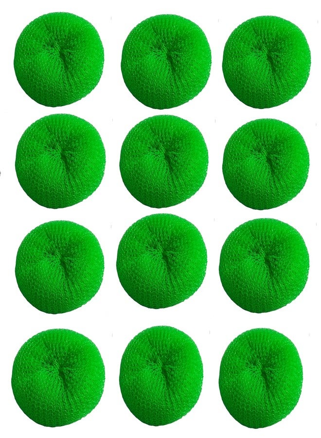Sanjari Bathing Round Multicolor Loofah for Men and Women Bathing Scrubber Round (Pack of 12) - Image 2