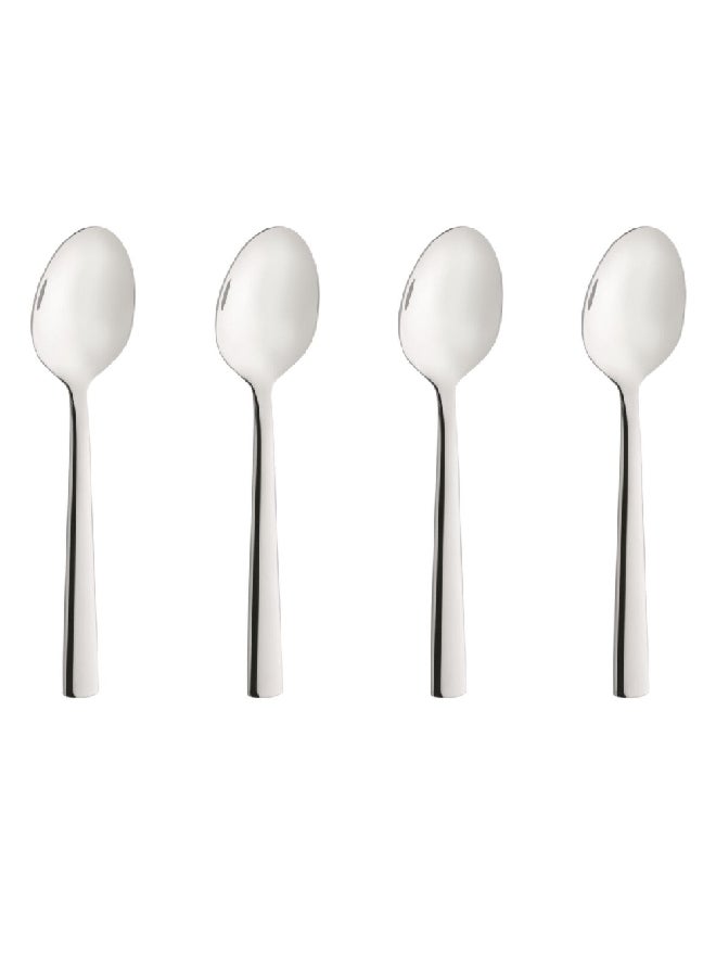 Amefa 4-Piece Moderno Mocca High Quality Stainless Steel Tea Spoon Set Silver 1.6 x 16.1 x 4.7 cm 1923X1VDXCAK4
