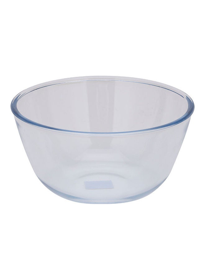 Royalford Round Borosilicate Glass Serving Bowl Clear 4.45Liters - Image 1