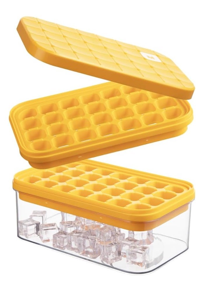 Brigii Ice Cube Tray with Lid & Storage Bin - 56 Cubes Ice Mold with Easy-Release Silicone Bottom - Image 1