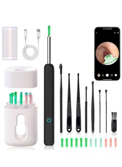 CIMIA Ear Wax Removal,Kids Wireless Visual Ear Cleaner with HD Camera, Rechargeable Earwax Remover Tool, Safe Ear Scoop for Children & Adults, Home Ear Cleaning Kit,Black  - Image 1