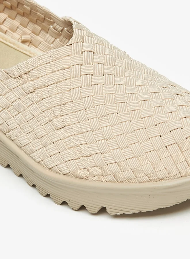 Celeste Women's Textured Slip-On Shoes with Wedge Heel