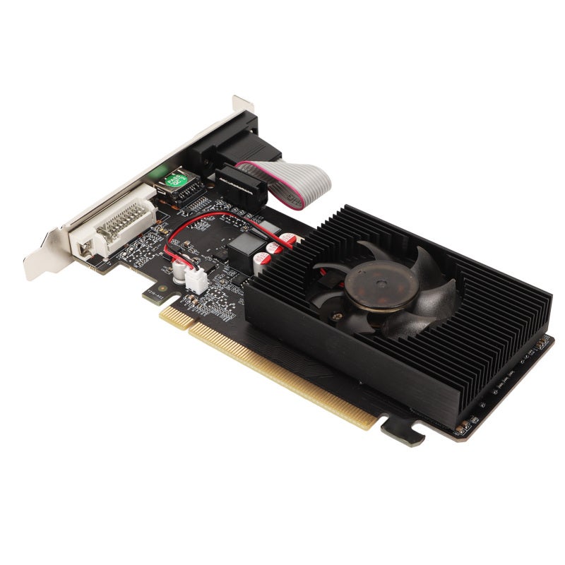 بطاقة رسومات 1GB DDR3 مع واجهة PCI Express X16 2.0 - بطاقة رسومات كمبيوتر مزودة بمروحة تبريد هادئة مخصصة للألعاب - Image 3