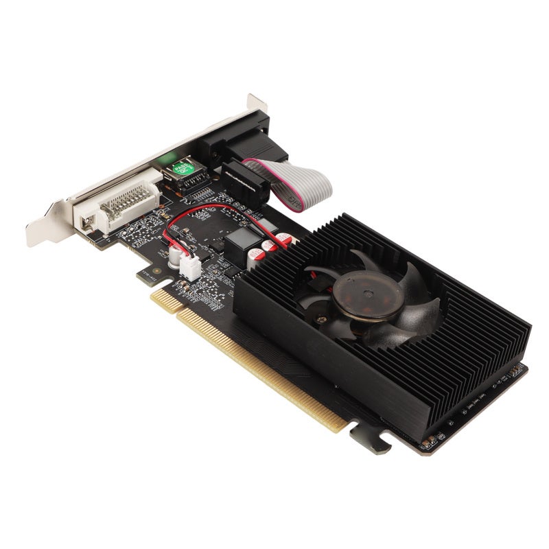 بطاقة رسومات 1GB DDR3 مع واجهة PCI Express X16 2.0 - بطاقة رسومات كمبيوتر مزودة بمروحة تبريد هادئة مخصصة للألعاب - Image 2