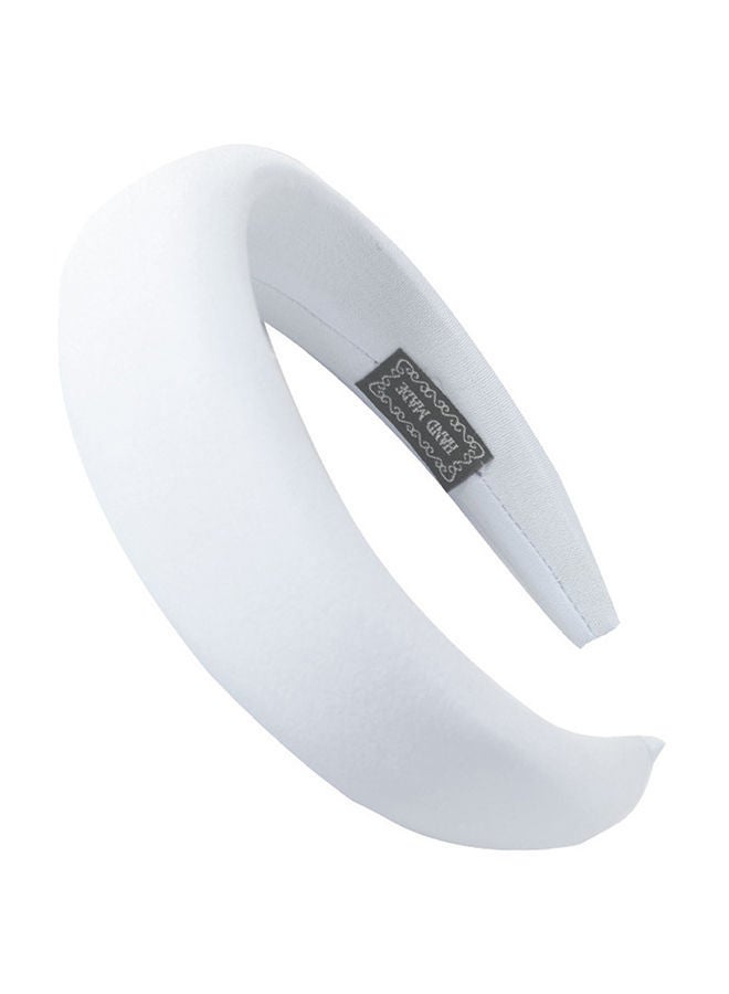NIBEMINENT Stylish All Match Sponge Decor Hairband White
