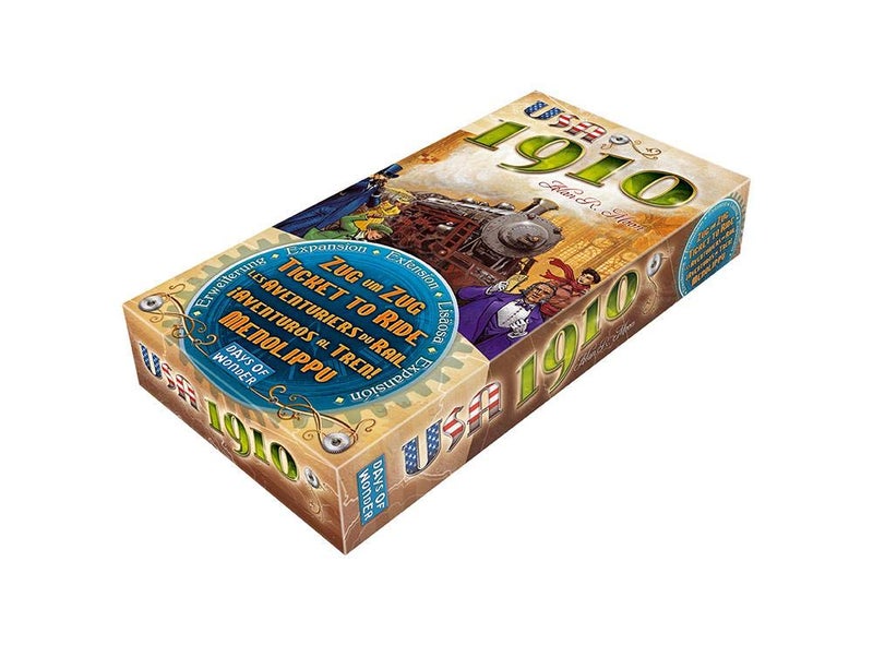 Asmodee Ticket to Ride USA 1910 Board Game Expansion - Train Route-Building Strategy Game, Fun Family Game for Kids & Adults, Ages 8+, 2-5 Players, 30-60 Minute Playtime