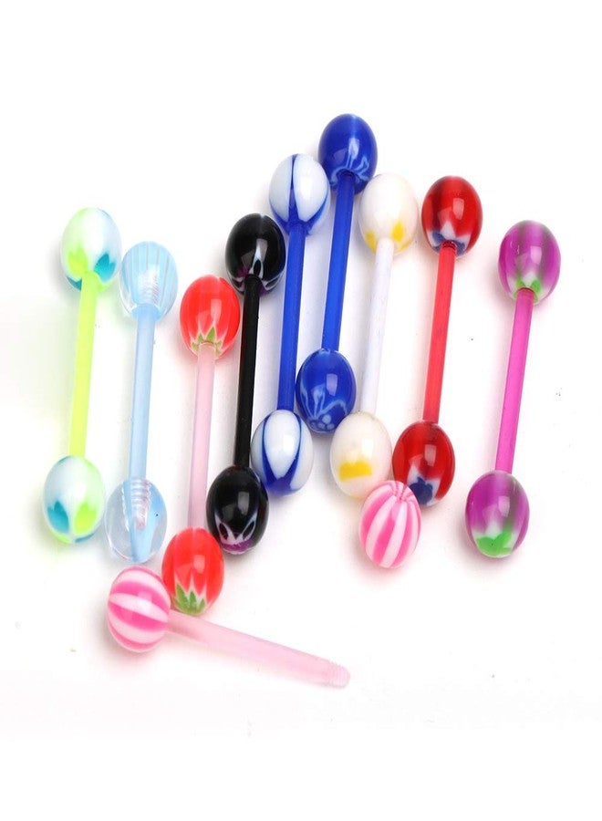 CrazyPiercing Wholesale 80 Flexible Lip Tongue Eyebrow Bar Rings Barbell Piercing Body Jewelry Multicolor - Image 3