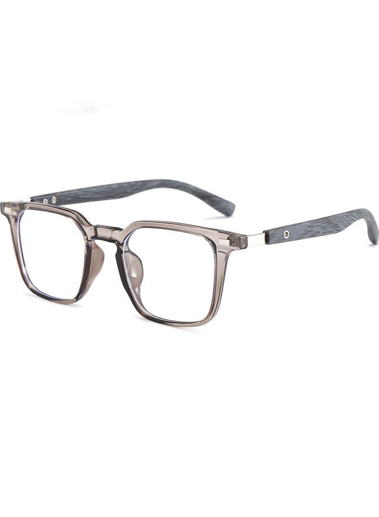 Beauenty Anti Blue Clight Glasses Suitable for Men and Women Reading UV Protection Eye Fatigue Prevention Computer Reading Games and TV Wood Grain Retro Anti-Blue Light Glasses - Image 1