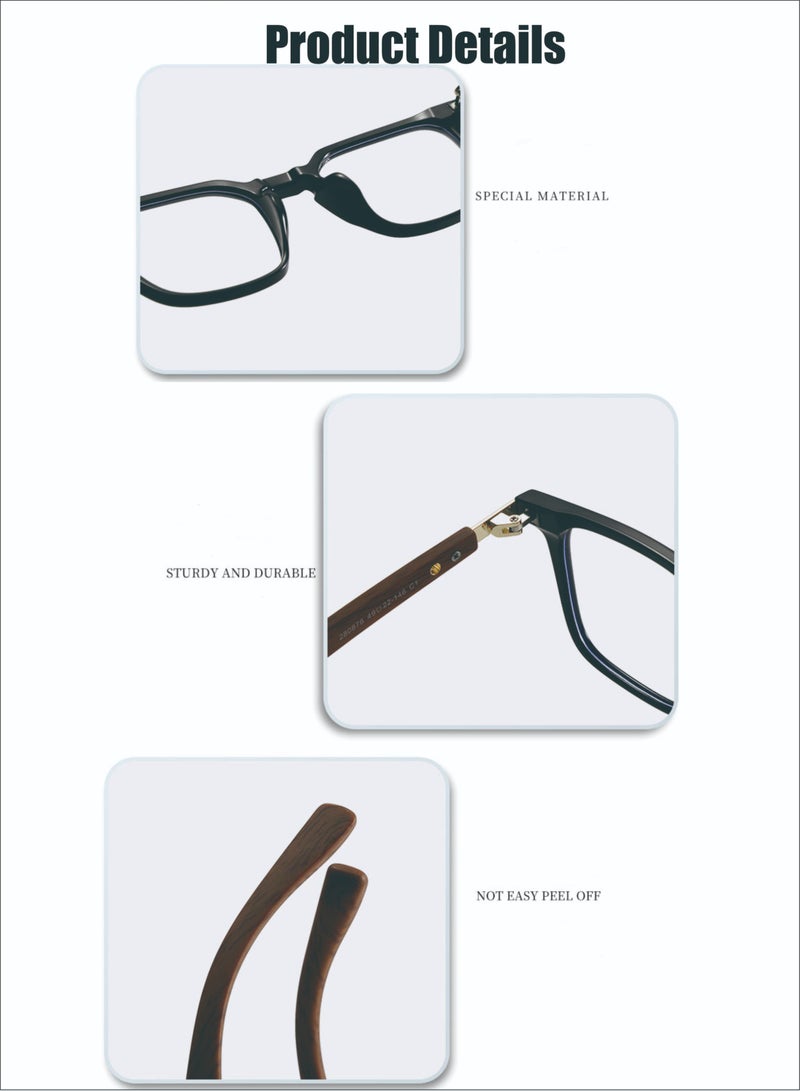 Beauenty Anti Blue Clight Glasses Suitable for Men and Women Reading UV Protection Eye Fatigue Prevention Computer Reading Games and TV Wood Grain Retro Anti-Blue Light Glasses - Image 4