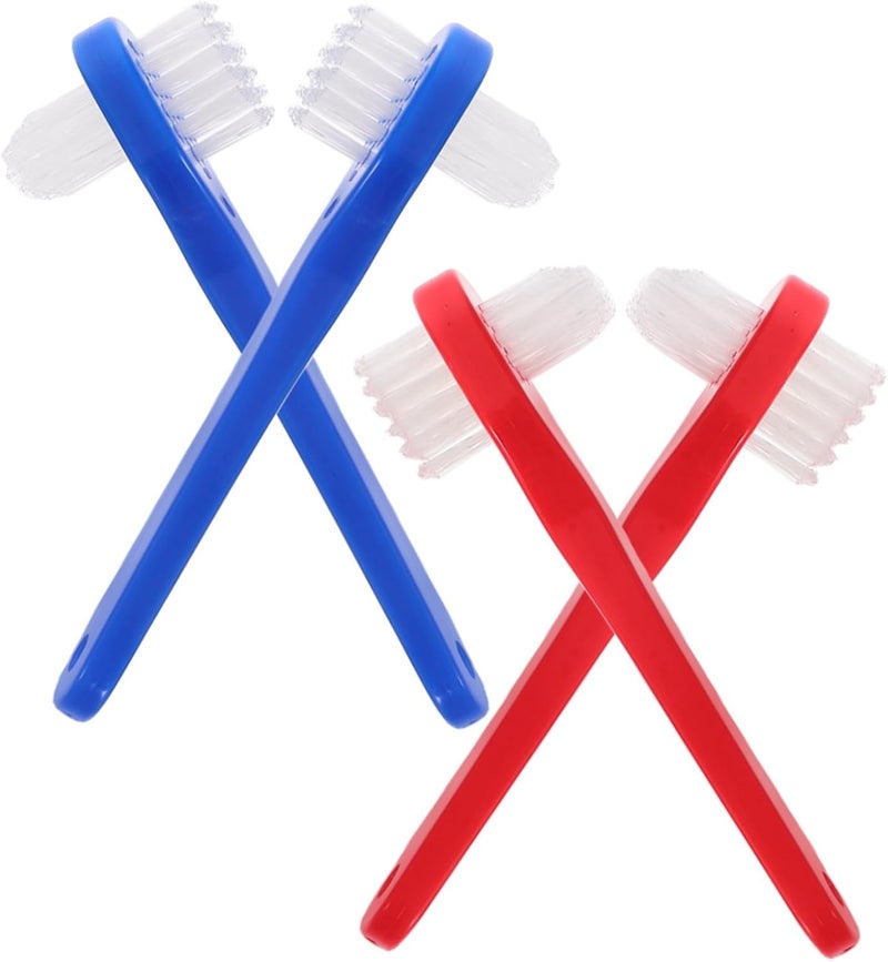 One piece build 4pcs Soft Double-Sided Denture Cleaning Brush Set Small Portable Toothbrush for Travel Daily Use Gentle Gums Oral Care Tool for Adults Blue Red Multi-demand satisfied design Suburban residential ship Balanced weight Storage & transit friendly Trendy widespread design Global sizing options Workday cycle fulfillment Updated modern design Stain resistant Solid anti-deform Priority based order prep Trusted all-purpose quality Safe approved storage space All need matching options Systematic nationwide ship Budget global standard quality Simple multi-feature universal build Strategic warehouse site Safe material Local & cross border ship compatible Instant order available stock Big & small space compatible Wide daily application Full land route delivery - Image 1