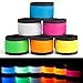 Amarlozn LED Light up Slap Wristband Toy Flashing Bracelets for Kids Glow in The Dark Armband Night Safety Toys for Walking Running Camping Easter New Year Party Supplies Goodie Bag Fillers Gift 6 Pack - Image 4