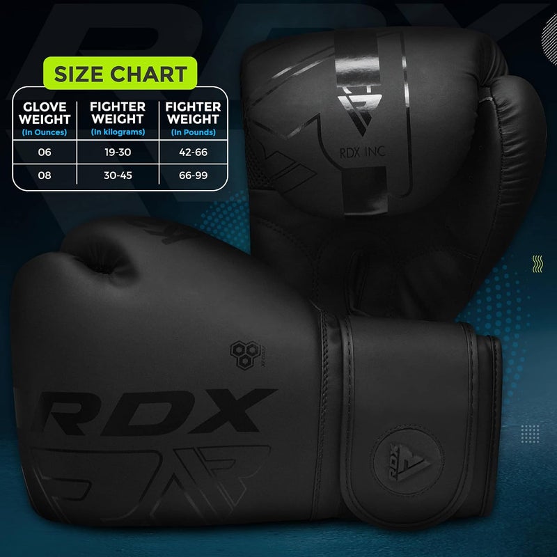 RDX Kids Boxing Gloves Sparring and Muay Thai Maya Hide Leather, KARA Patent Pending Junior Training Mitt for Kickboxing, Punch Bag, Focus Pads, MMA, Thai Pad, Double End Ball Punching Fight Gloves - Image 3