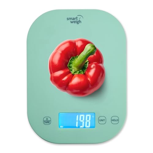 Smart Weigh Mint Green Digital Kitchen Scale for Cooking, Weight Loss, Calorie Tracking, Baking, Food Portion Control, and Meal Prep - Accurate Measurements in Grams and Ounces - Image 1