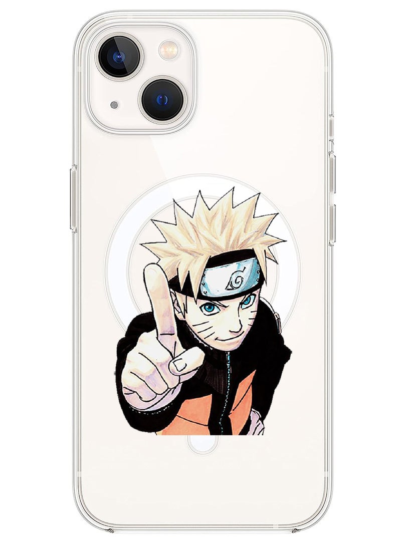 Theodor غطاء مغناطيسي لآيفون 13 بحجم 6.1 بوصة متوافق مع شحن ماجسيف اللاسلكي، غطاء واقي مضاد للصدمات لهاتف أنيمي ناروتو 2 - Image 1